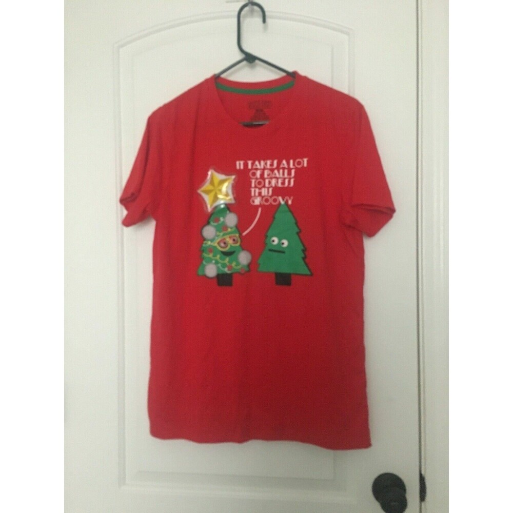 Seven Oaks Christmas Holiday Men's Print T-Shirt Funny Humor Slang Size Medium